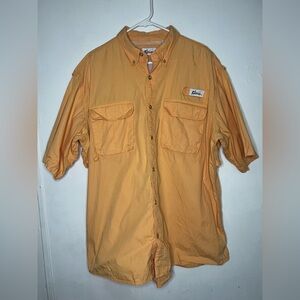 World Wide Sportsman Men's Orange Short Sleeve Dishing Shirt Shirt